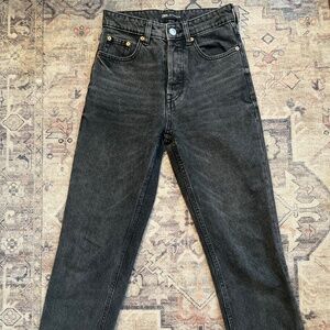 Zara jeans straight ankle black
